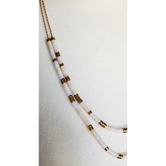 4. J.Crew Layered chevron bead necklace - Picture 2 of 4